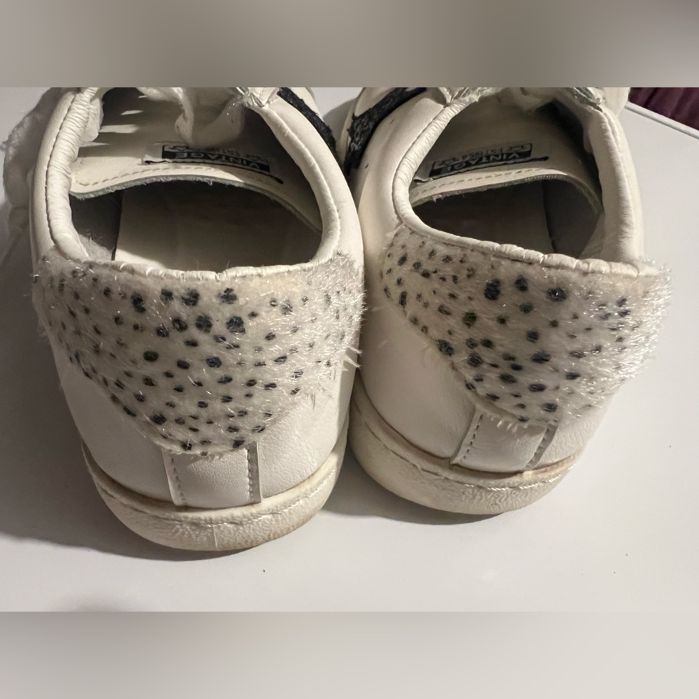 Vintage Havana Carla White Leopard Star Accent Sneakers - Picture 4 of 7